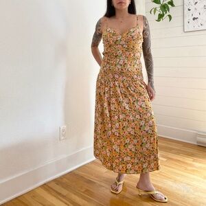 Open edit floral maxi skirt set